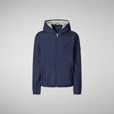 Unisex Kids' Jules Hooded Rain Jacket in Navy Blue - All Save The Duck Products | Save The Duck