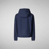 Unisex Kids' Jules Hooded Rain Jacket in Navy Blue - Kids' Collection | Save The Duck