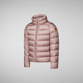 Girls' Evie Puffer Jacket in Misty Rose - SaveTheDuck Sale | Save The Duck