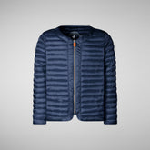 Girls' Vela Puffer Jacket in Navy Blue | Save The Duck