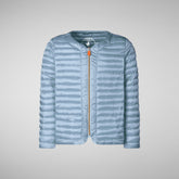 Girls' Vela Puffer Jacket in Dusty Blue - Spring Summer 2024 Girls' Collection | Save The Duck