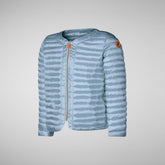 Girls' Vela Puffer Jacket in Dusty Blue - Spring Summer 2024 Girls' Collection | Save The Duck