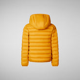 Boys' Dony Hooded Puffer Jacket in Beak Yellow - SaveTheDuck Sale | Save The Duck