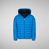 Boys' Dony Hooded Puffer Jacket in Blue Berry - New Fall Colors | Save The Duck