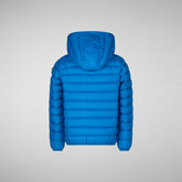 Boys' Dony Hooded Puffer Jacket in Blue Berry - Fall Winter 2023 Kids' Collection | Save The Duck