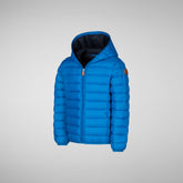 Boys' Dony Hooded Puffer Jacket in Blue Berry - SaveTheDuck Sale | Save The Duck