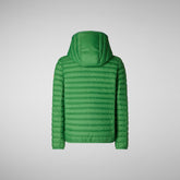 Boys' Huey Hooded Puffer Jacket in Rainforest Green | Save The Duck