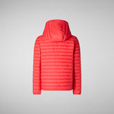 Boys' Huey Hooded Puffer Jacket in Jack Red - Kids' Collection | Save The Duck
