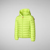 Boys' Hooded Animal free Puffer Jacket Dony in lichen green - Boys' Fall Winter 2024 | Save The Duck