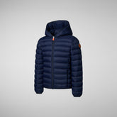 Boys' Hooded Animal free Puffer Jacket Dony in Navy blue - Kids | Save The Duck