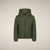 Boys' Puffer jacket Huey in Dusty Olive - Boys | Save The Duck