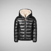 Boys' animal free puffer jacket Gavin in black | Save The Duck