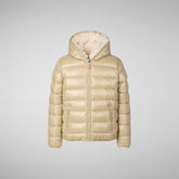 Boys' animal free Puffer jacket Gavin in wood beige - Boys' Fall Winter 2024 | Save The Duck