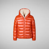 Boys' animal free Puffer jacket Gavin in maple orange - Boys' Fall Winter 2024 | Save The Duck