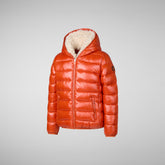 Boys' animal free Puffer jacket Gavin in maple orange - Boys' Fall Winter 2024 | Save The Duck