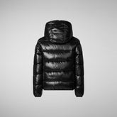 Boys' Gavin Hooded Puffer Jacket in Black - Fall Winter 2023 Kids' Collection | Save The Duck