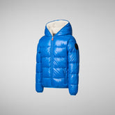 Boys' Gavin Hooded Puffer Jacket in Blue Berry - Boys' Sale | Save The Duck