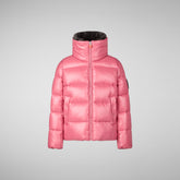 Girls' animal free Puffer jacket kezi in bloom pink - Athleisure Girl | Save The Duck