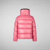 Girls' animal free Puffer jacket kezi in bloom pink - Athleisure Girl | Save The Duck