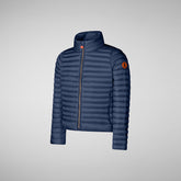 Girls' Aya Puffer Jacket in Navy Blue | Save The Duck