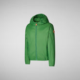 Unisex Kids' Shilo Hooded Jacket in Rainforest Green - All Save The Duck Products | Save The Duck