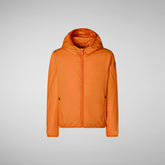 Unisex Kids' Shilo Hooded Jacket in Amber Orange - Girls | Save The Duck