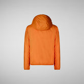 Unisex Kids' Shilo Hooded Jacket in Amber Orange - Girls | Save The Duck