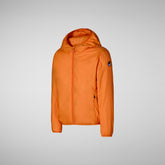 Unisex Kids' Shilo Hooded Jacket in Amber Orange | Save The Duck