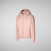Unisex Kids' Shilo Hooded Jacket in Blush Pink | Save The Duck