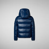 Boy's Artie Hooded Puffer Jacket in Ink Blue | Save The Duck