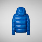 Boy's Artie Hooded Puffer Jacket in Blue Berry - New In Boy | Save The Duck