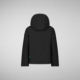 Boys' Boky Hooded Jacket in Black - Boys Raincoats | Save The Duck