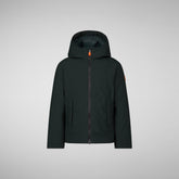 Boys' Boky Hooded Jacket in Green Black | Save The Duck