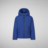 Boys' Boky Hooded Jacket in Eclipse Blue - Boys' Animal-Free Puffer Jackets | Save The Duck