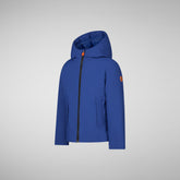 Boys' Boky Hooded Jacket in Eclipse Blue - Boys' Animal-Free Puffer Jackets | Save The Duck