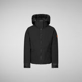 Girls' Liri Hooded Jacket in Black - Rainy Collection | Save The Duck