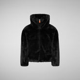 Girls' Ceri Faux Fur Reversible Jacket in Black - Kids' Collection | Save The Duck