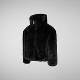 Girls' Ceri Faux Fur Reversible Jacket in Black - SaveTheDuck Sale | Save The Duck