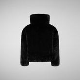 Girls' Ceri Faux Fur Reversible Jacket in Black | Save The Duck