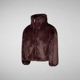 Girls' Ceri Faux Fur Reversible Jacket in Burgundy Black - Kids' Collection | Save The Duck