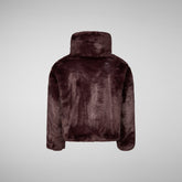Girls' Ceri Faux Fur Reversible Jacket in Burgundy Black | Save The Duck