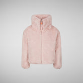 Girls' Ceri Faux Fur Reversible Jacket in Blush Pink - SaveTheDuck Sale | Save The Duck