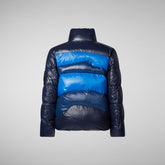 Boys' Ilon Hooded Puffer Jacket in Blue Waves - SaveTheDuck Sale | Save The Duck