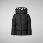 Girls' Elm Hooded Puffer Jacket in Black | Save The Duck