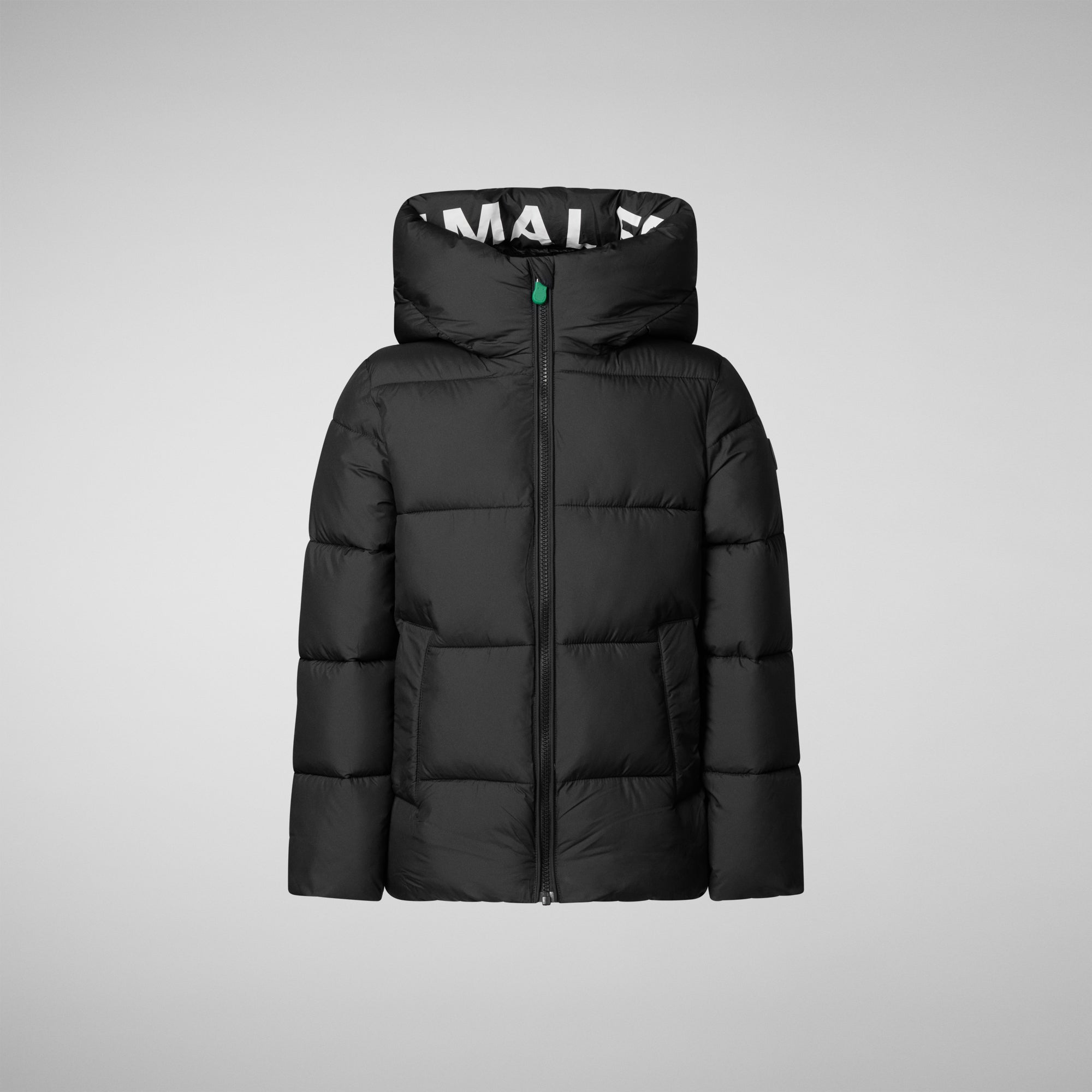 Girls' Elm Hooded Puffer Jacket in Black