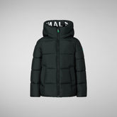 Girls' Elm Hooded Puffer Jacket in Black | Save The Duck