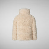 Girls' jacket Thisbe in shore beige - Fall-Winter 2024 Girls' Collection | Save The Duck