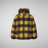 Girls' Ixora Jacket in Check Beak Yellow - SaveTheDuck Sale | Save The Duck