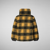 Girls' Ixora Jacket in Check Beak Yellow - SaveTheDuck Sale | Save The Duck