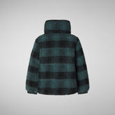 Girls' Ixora Jacket in Check Forest Green | Save The Duck